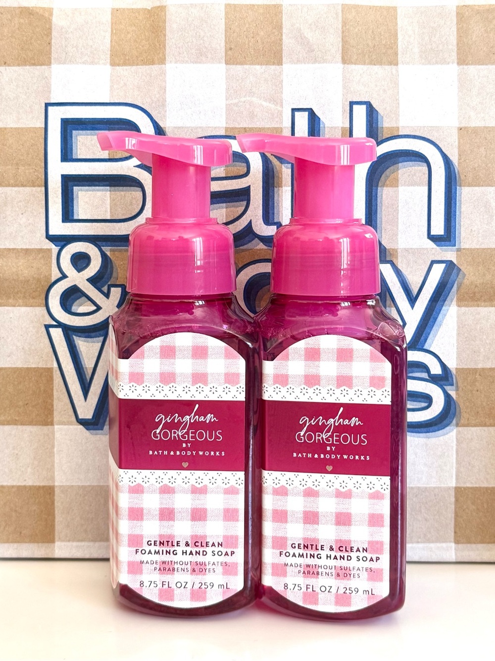 Bath and Body Works Gingham Gorgeous Foaming Hand Soap Set